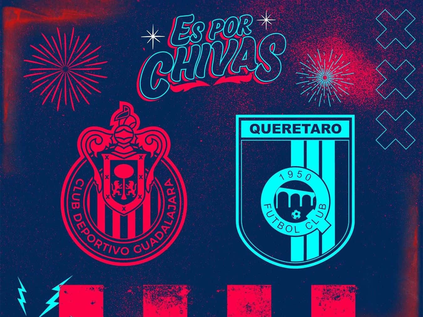Chivasvs Queretaro Football Match Promotion Wallpaper