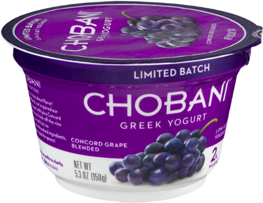 Chobani Concord Grape Greek Yogurt PNG