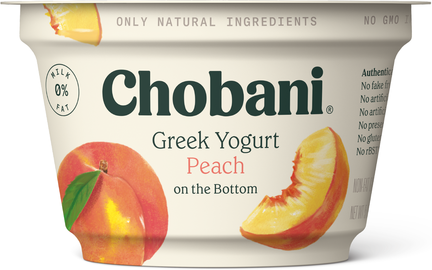 Chobani Greek Yogurt Peach Flavor PNG