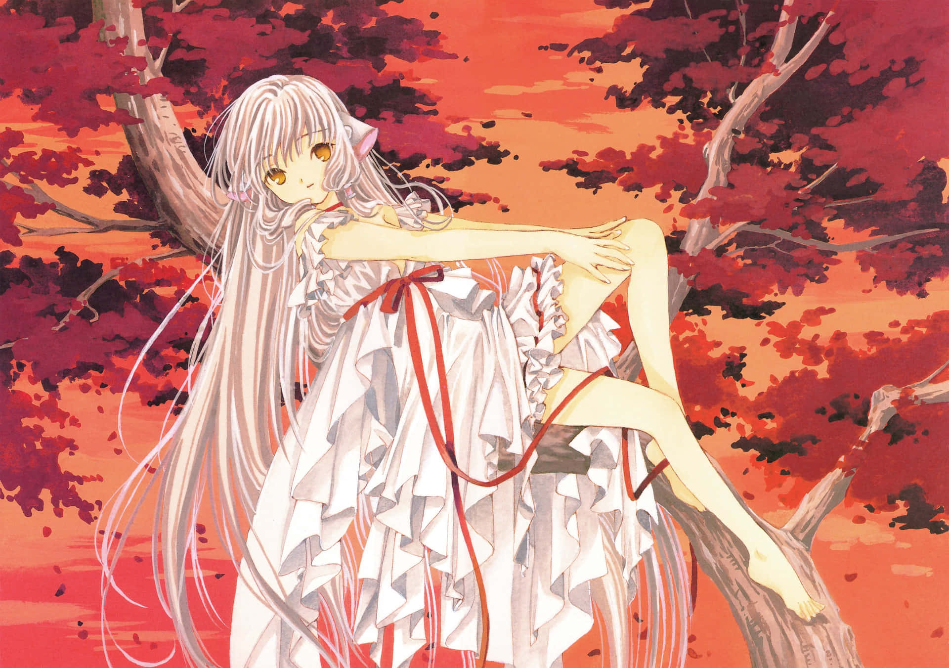 Chobits Chii - A Mixture Of Cuteness And Sophistication Wallpaper