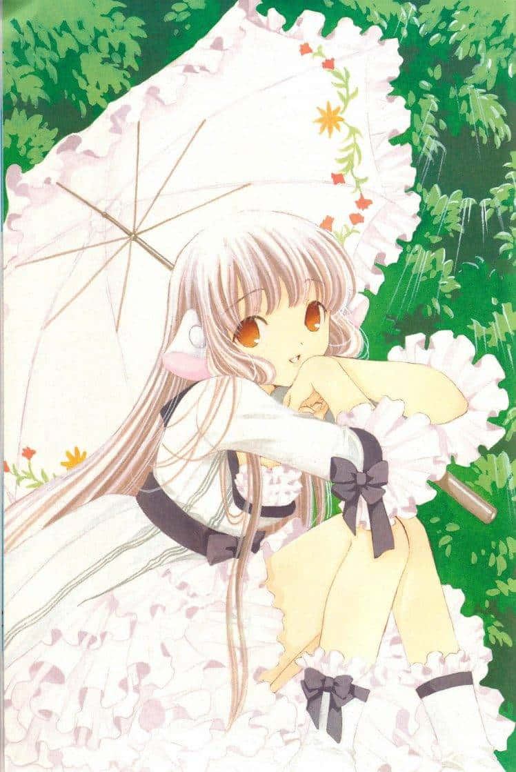 "chobits Chii In A Radiant Landscape" Wallpaper