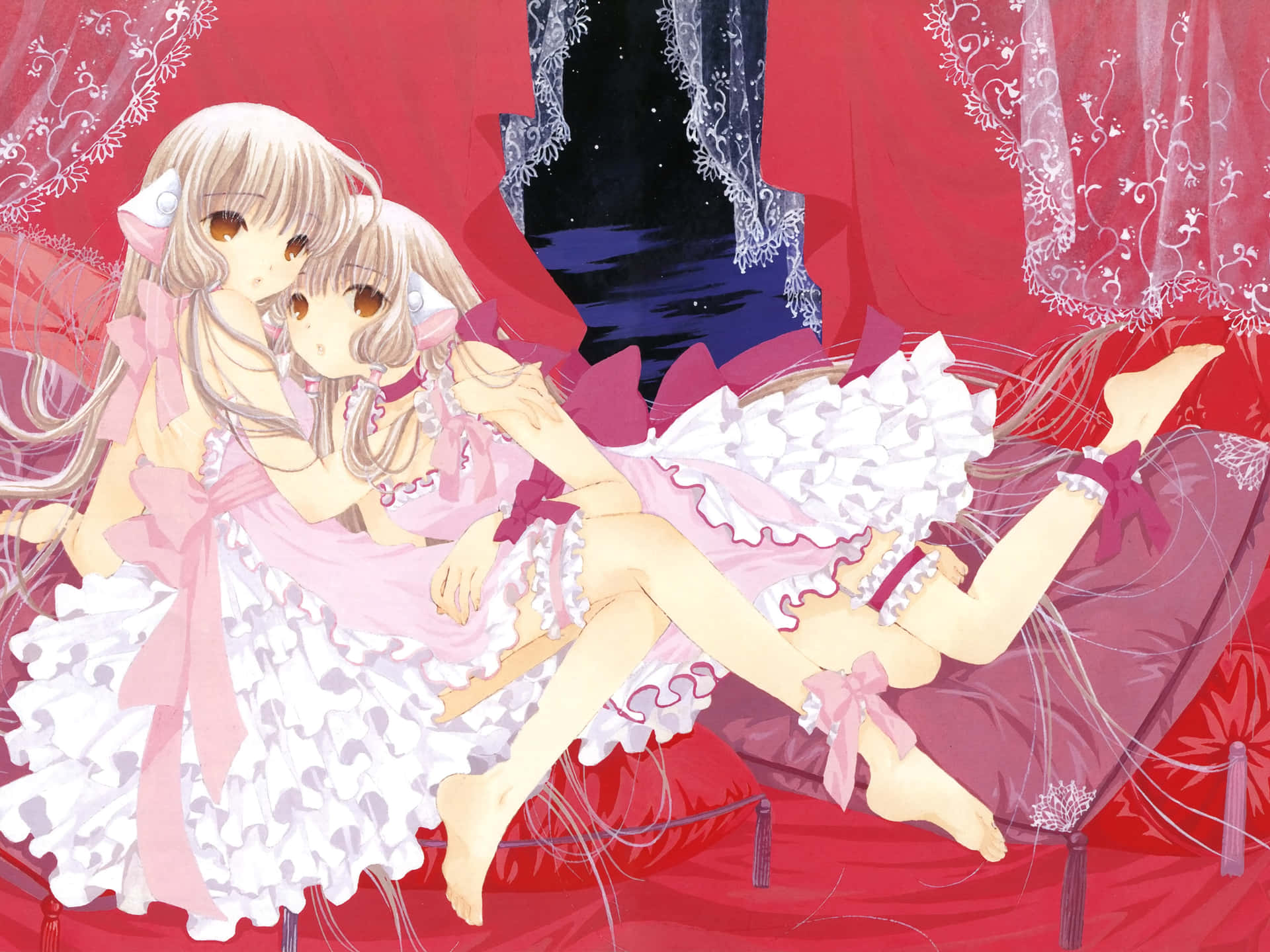 Karya Seni Chobits Freya Dan Chii Wallpaper