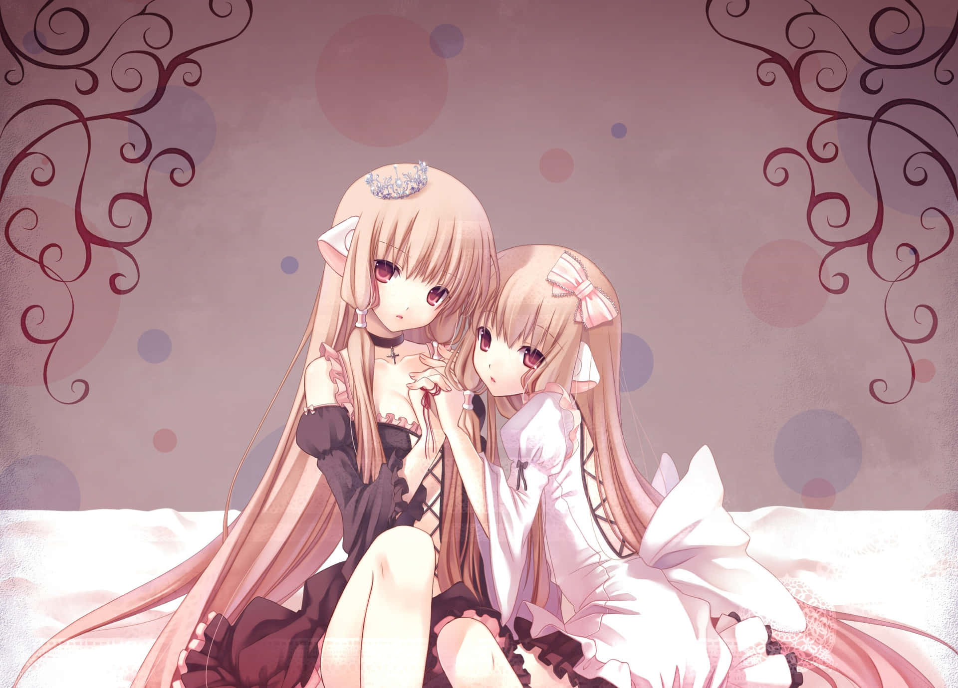 Momen Lembut Chobits Freya Dan Chii Wallpaper