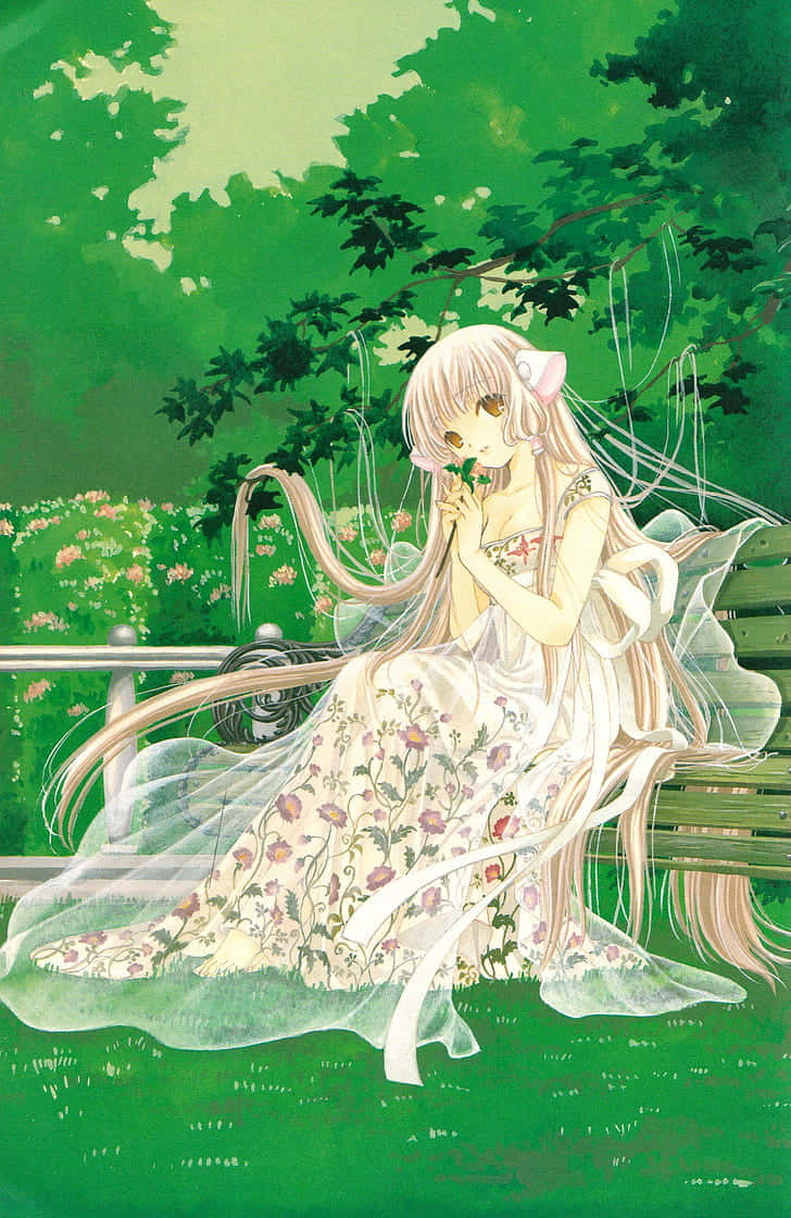 Chobits Freya Di Taman Wallpaper