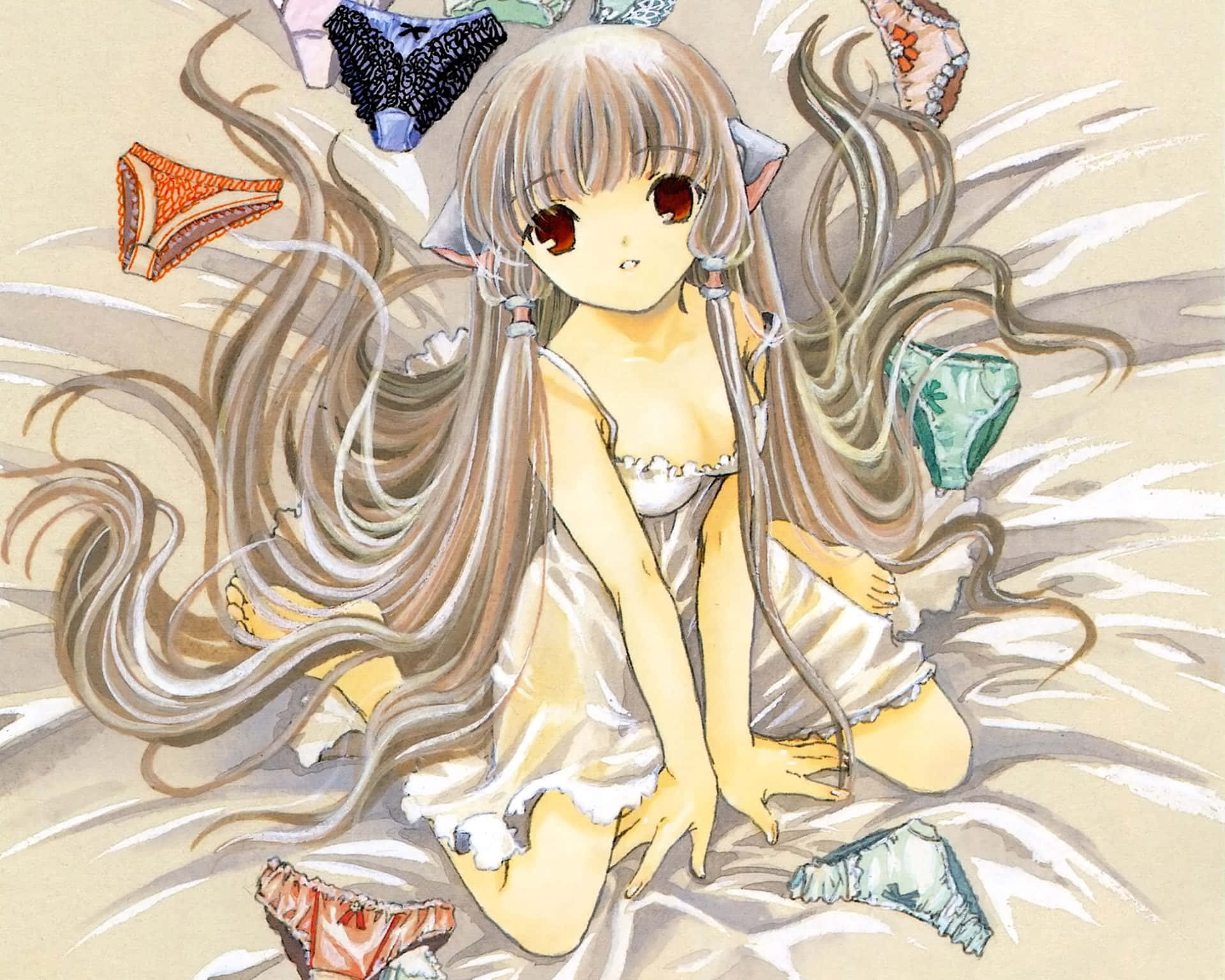 Chii from Chobits | Description: A beautiful robot girl, Chii, from Chobits anime and manga series, rests peacefully | Keywords: Chobits, Anime, Manga, Robot, Chii, Sci-Fi, Cyberpunk, Technology, Japan