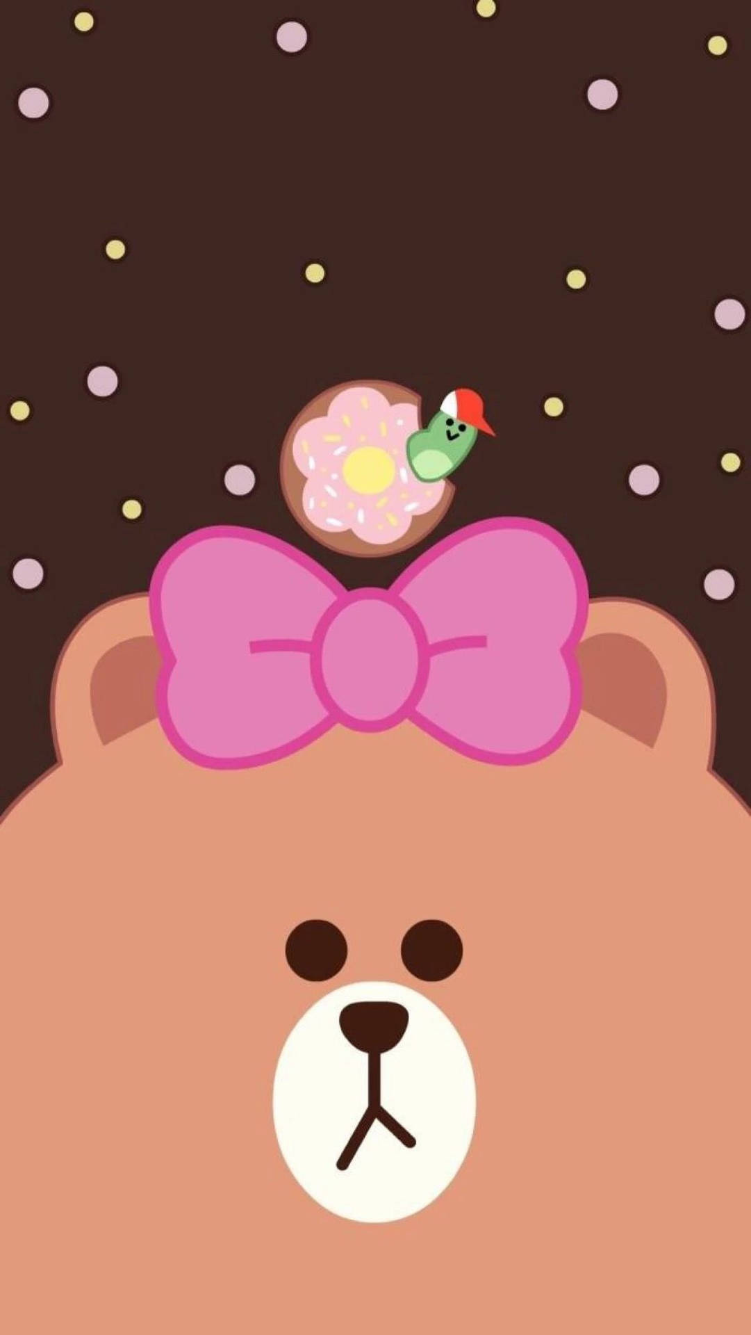 Choco Bear Cartoon Phone Background