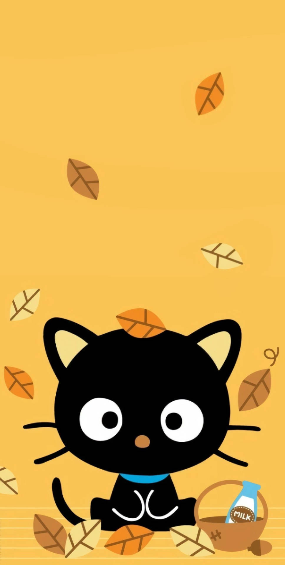 Chococat Falling Leaves Wallpaper