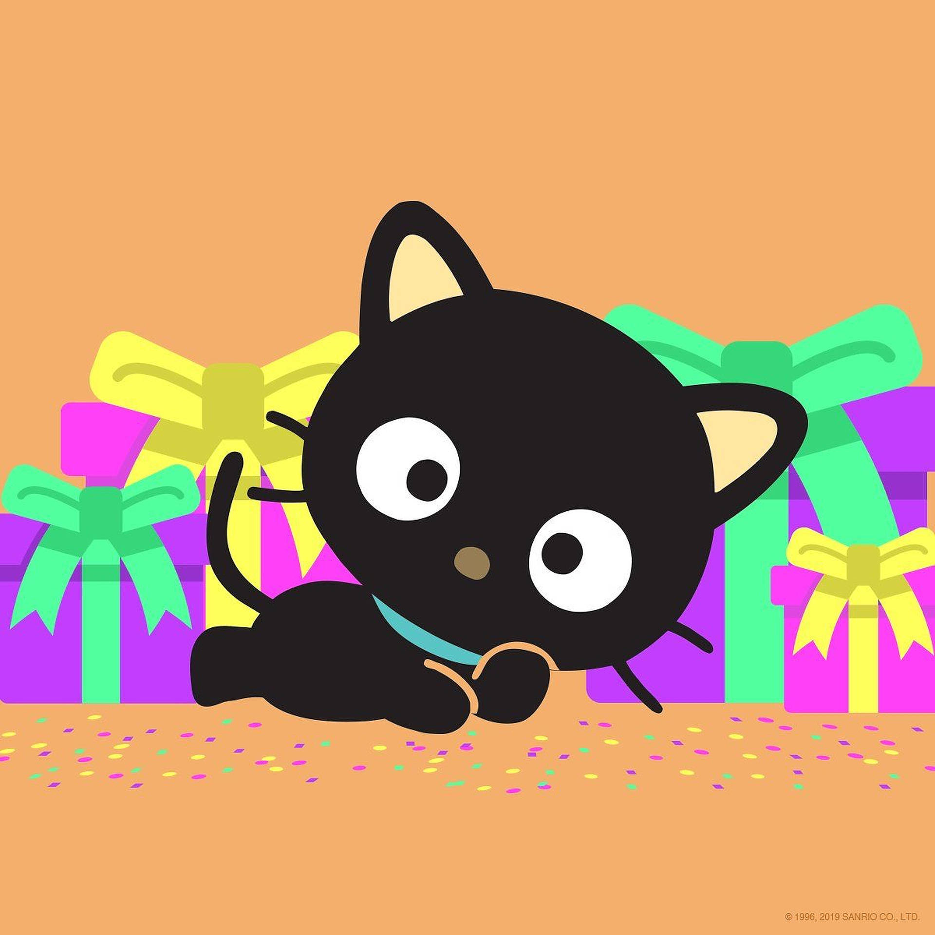 Chococat With Gifts Wallpaper