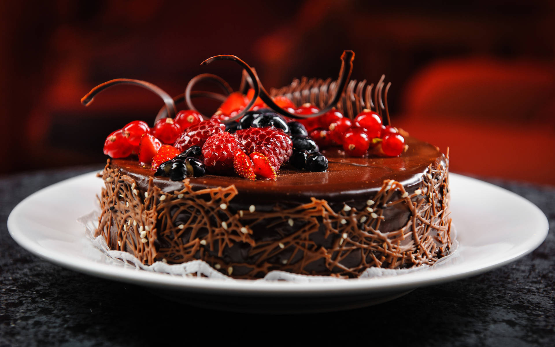 Chocolate And Berries Cake