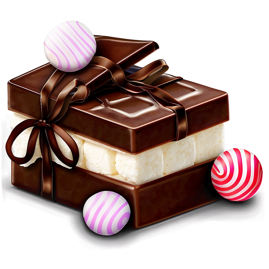 Chocolate And Marshmallow Box Png Dmd PNG