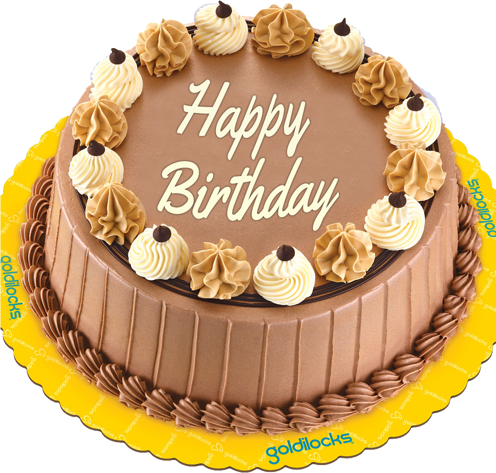 Chocolate Birthday Cake Decoration PNG