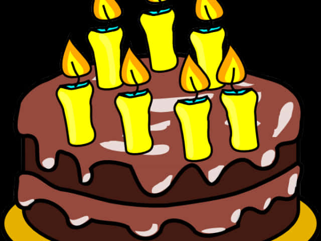 Chocolate Birthday Cake Illustration.jpg PNG