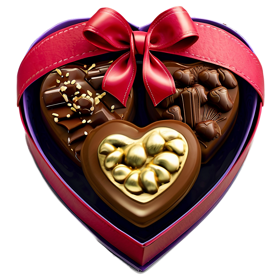 Chocolate Box For Valentine’s Day Png 06212024 PNG