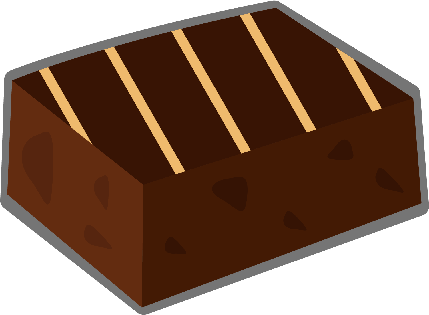 Chocolate Brownie Illustration PNG