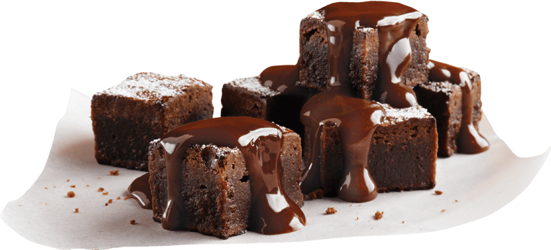 Chocolate Brownieswith Ganache Drizzle PNG