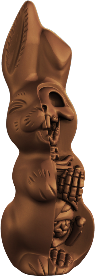Chocolate Bunny Sculpture PNG