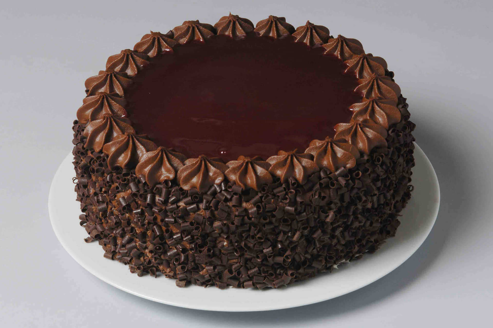 Enjoy a decadent piece of delicious chocolate cake.