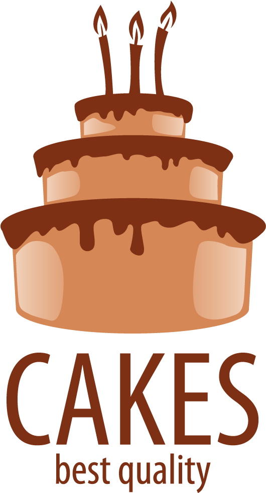 Chocolate Cake Logo Design PNG
