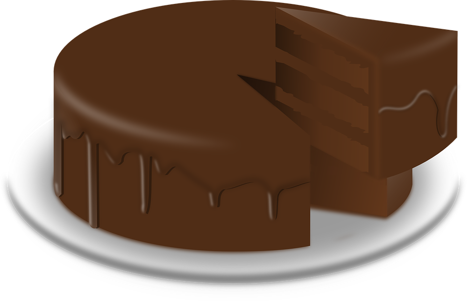 Chocolate Cake Slice Illustration PNG