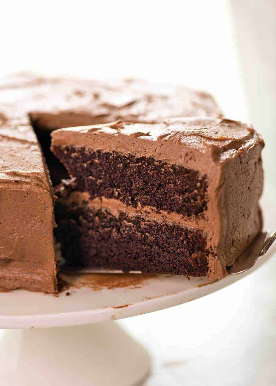 Chocolate Cake With Buttercream Frosting Wallpaper