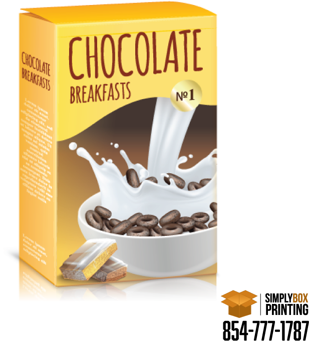 Chocolate Cereal Box Mockup PNG