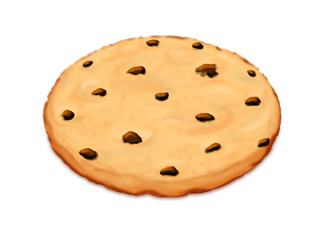 Chocolate Chip Cookie Black Background PNG