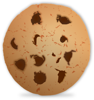Chocolate Chip Cookie Dark Background PNG