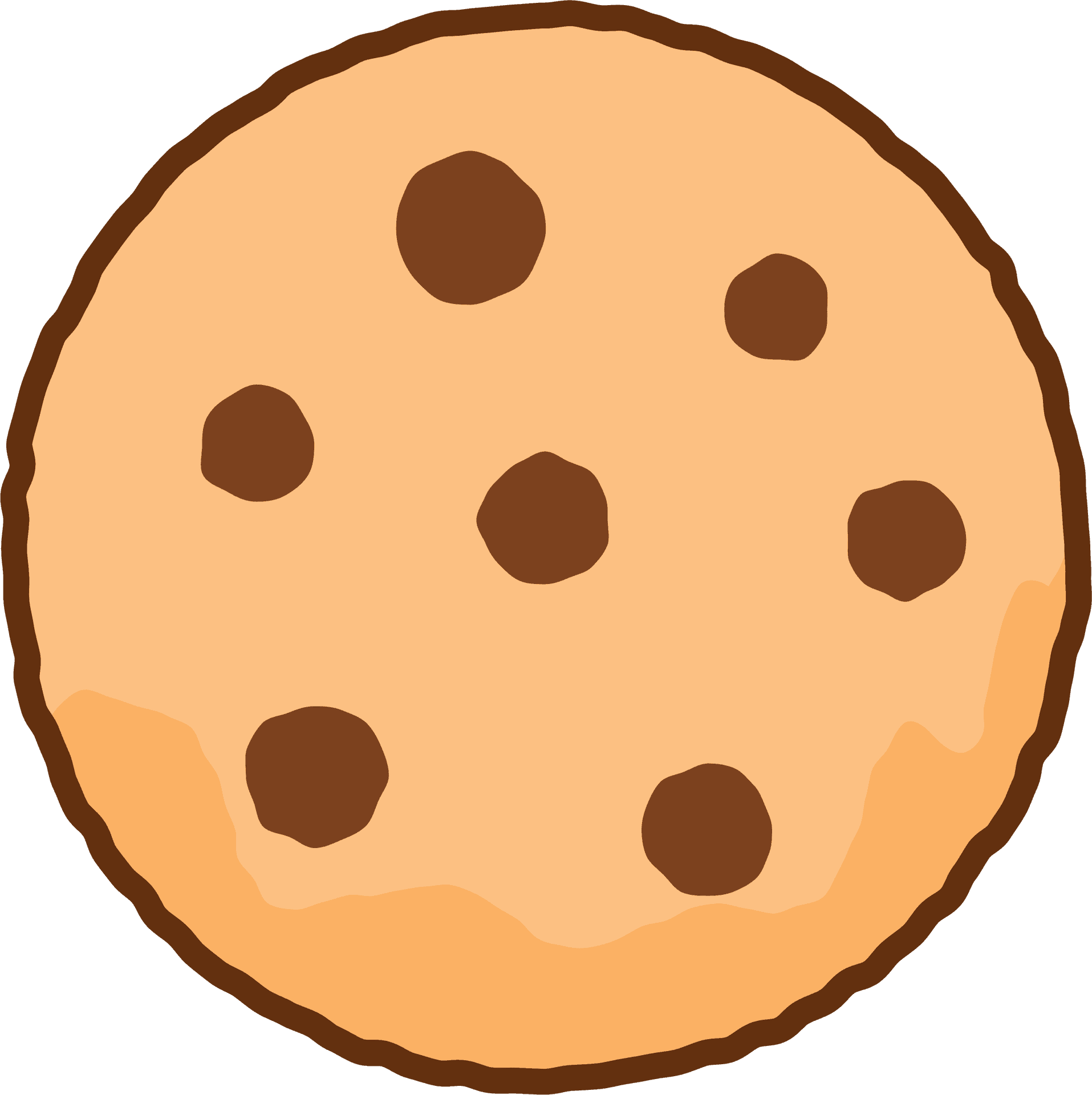 Chocolate Chip Cookie Illustration PNG