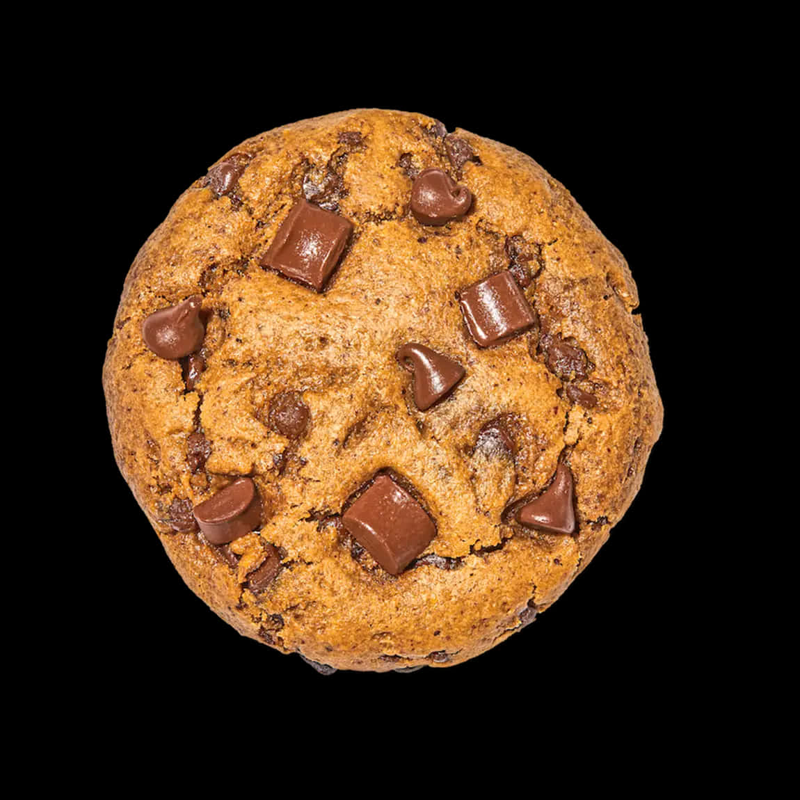 Chocolate Chip Cookie Top View Wallpaper