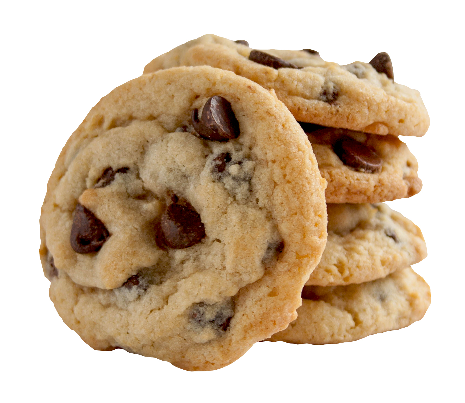 Chocolate Chip Cookies Stacked PNG