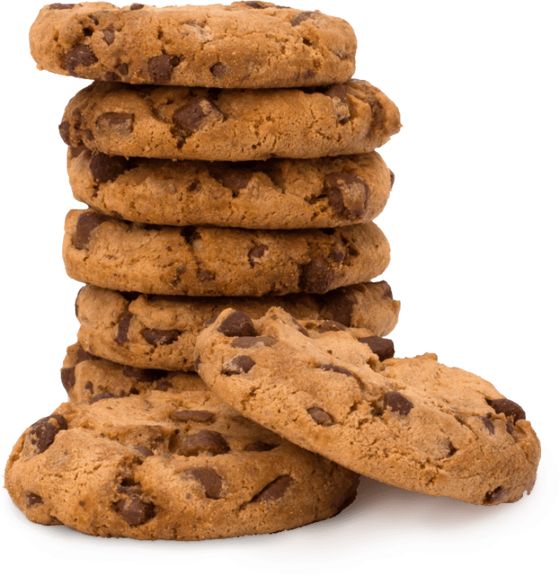 Chocolate Chip Cookies Stacked PNG