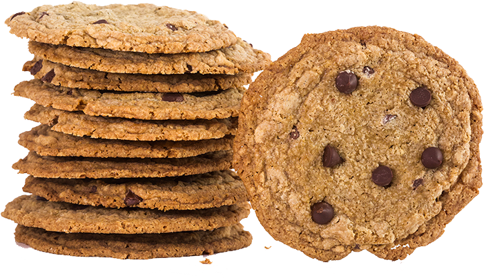 Chocolate Chip Cookies Stacked PNG