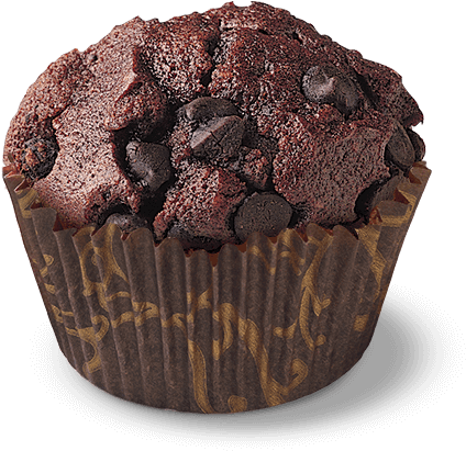 Chocolate Chip Muffin Top View PNG