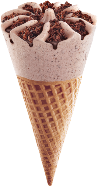 Chocolate Cookie Crumble Ice Cream Cone PNG