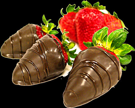 Chocolate Covered Strawberries Delicious Treat PNG