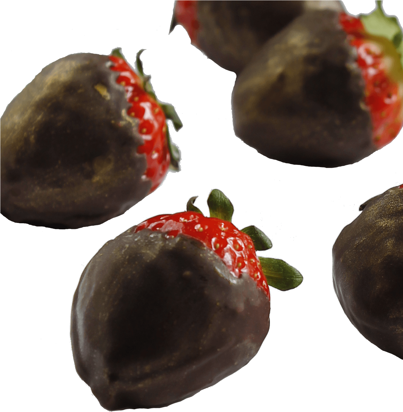 Chocolate Covered Strawberries Floating PNG