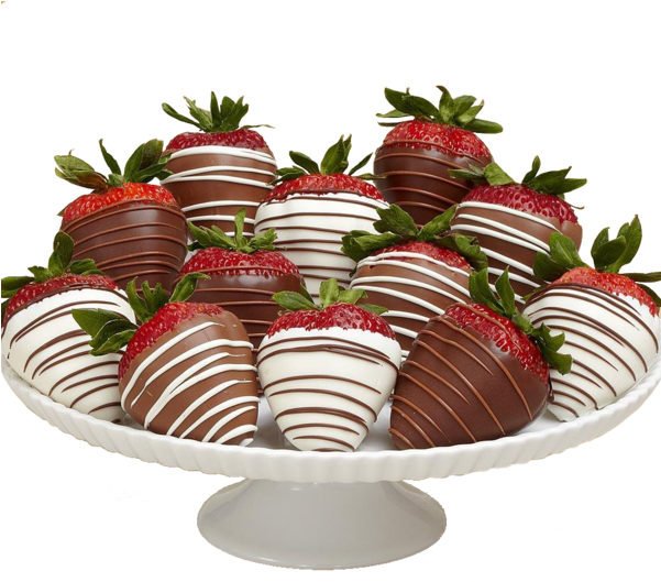 Chocolate Covered Strawberrieson Stand PNG
