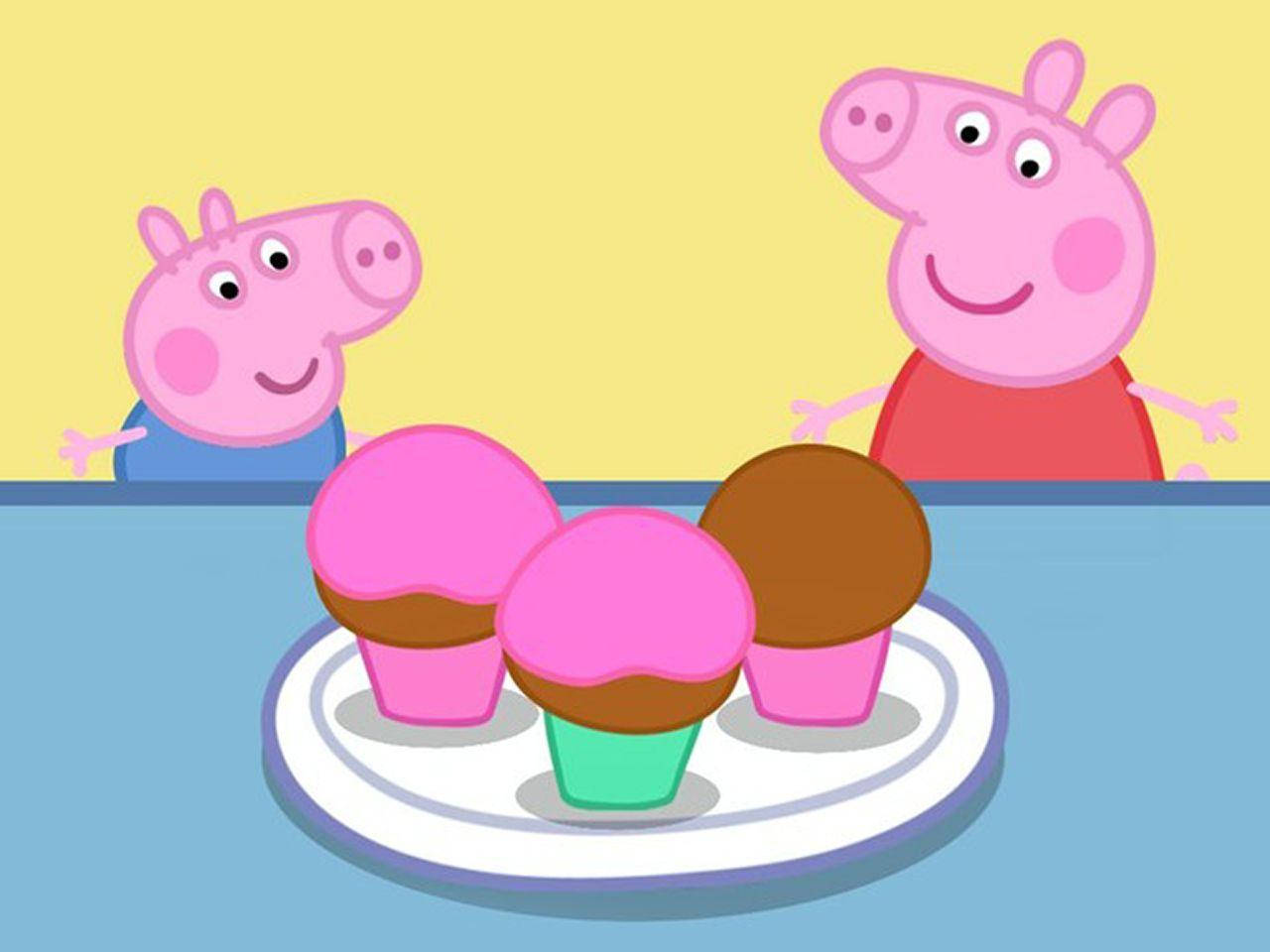 Chocolate Cupcake George And Peppa Pig Tablet