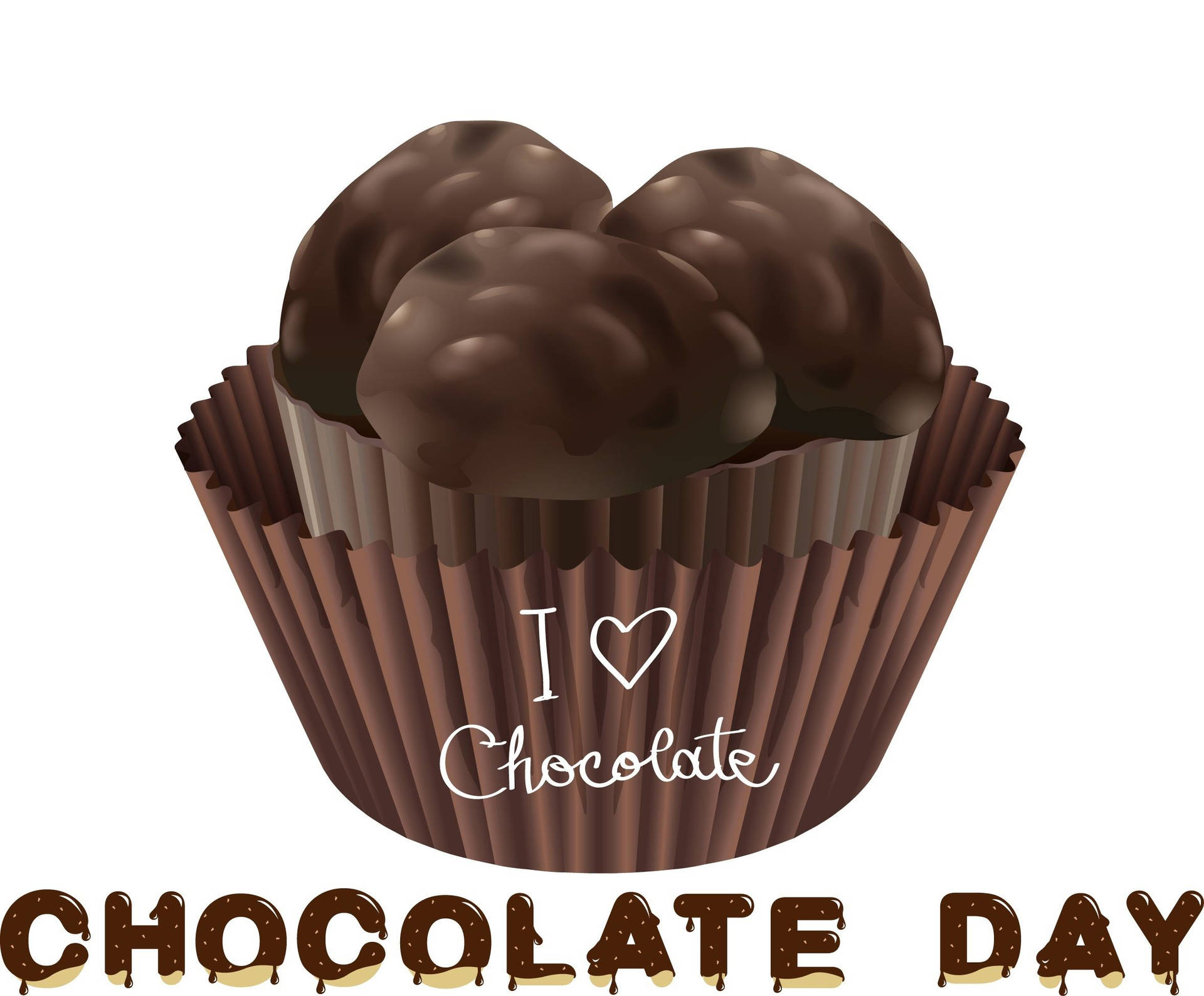 Díadel Chocolate Forro De Cupcake Fondo de pantalla