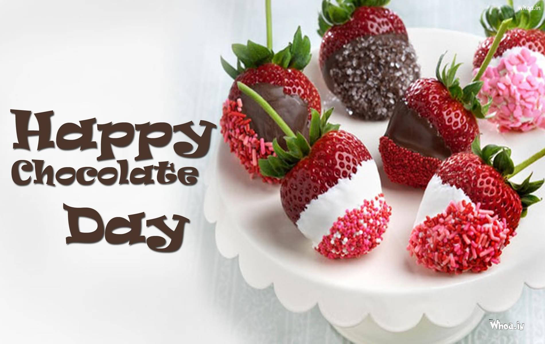 Chocolate Day Dipped Strawberries Wallpaper