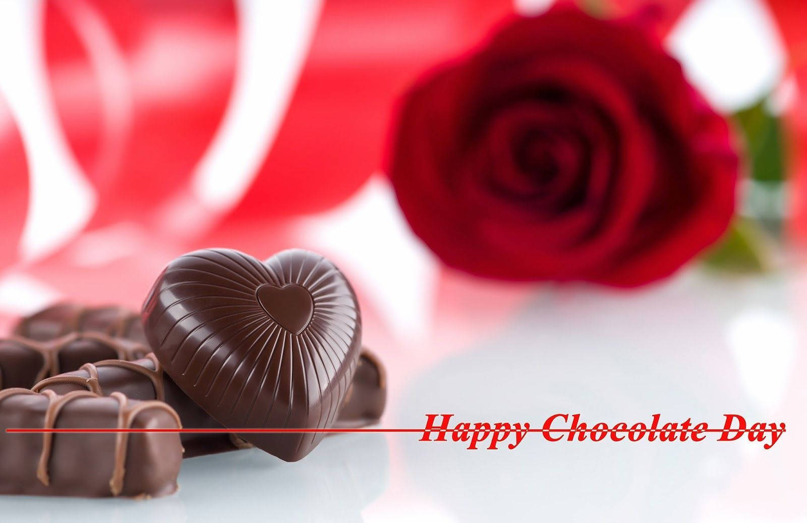 Chocolate Day With Red Rose Wallpaper