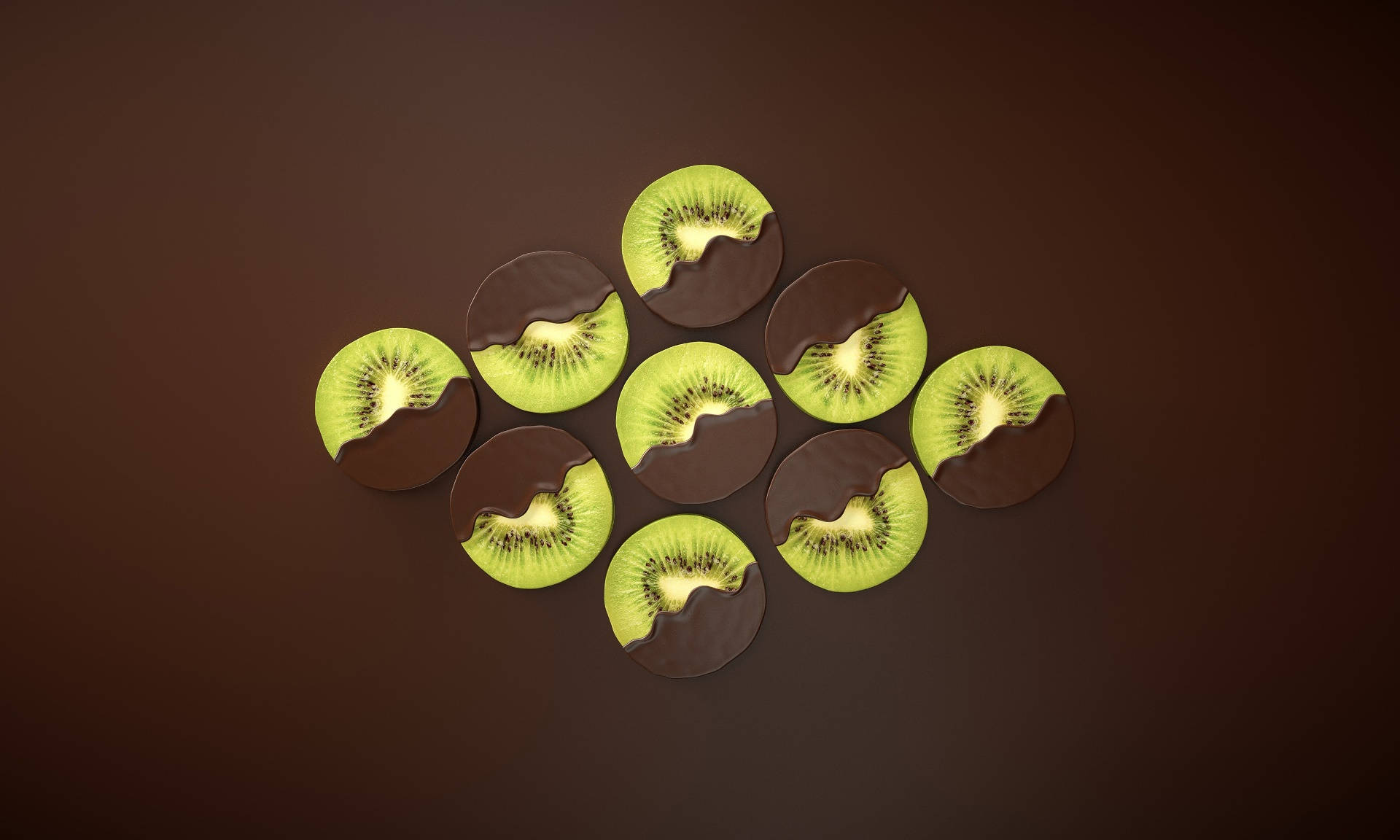 Chocolate Dip Kiwi Slices