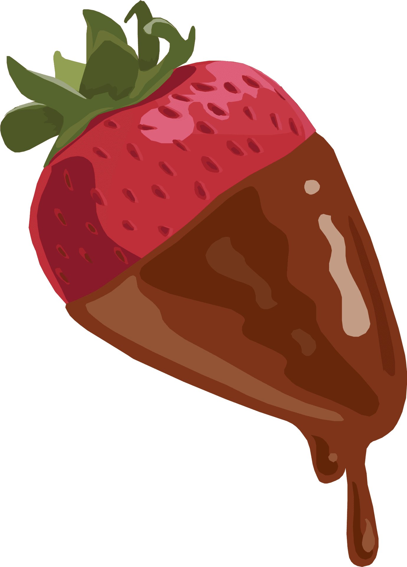 Chocolate Dipped Strawberry Illustration PNG