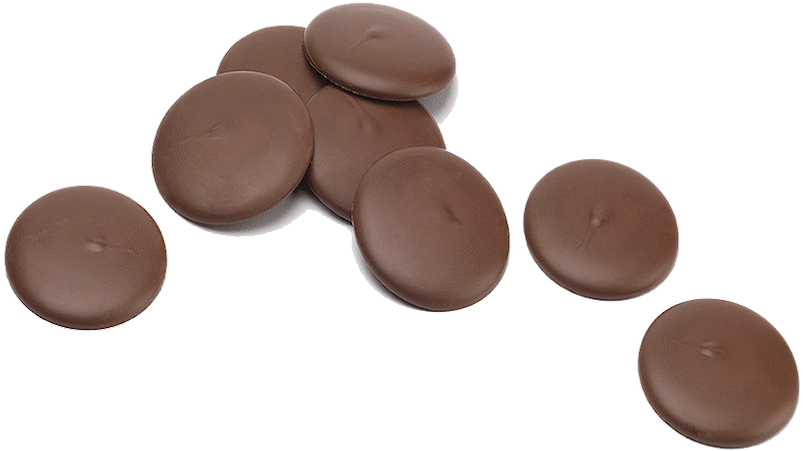 Chocolate Discs Top View PNG