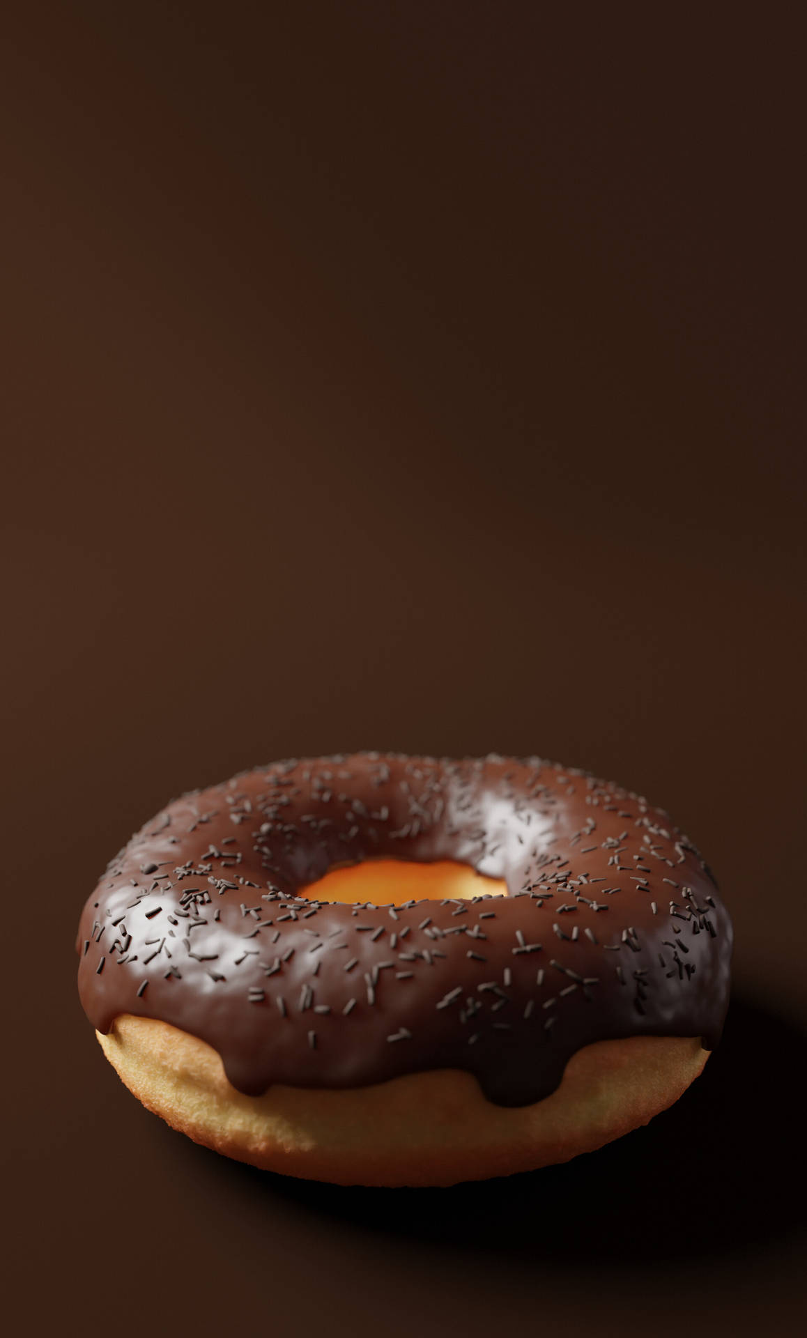 Chocolate Donut With Sprinkles Wallpaper