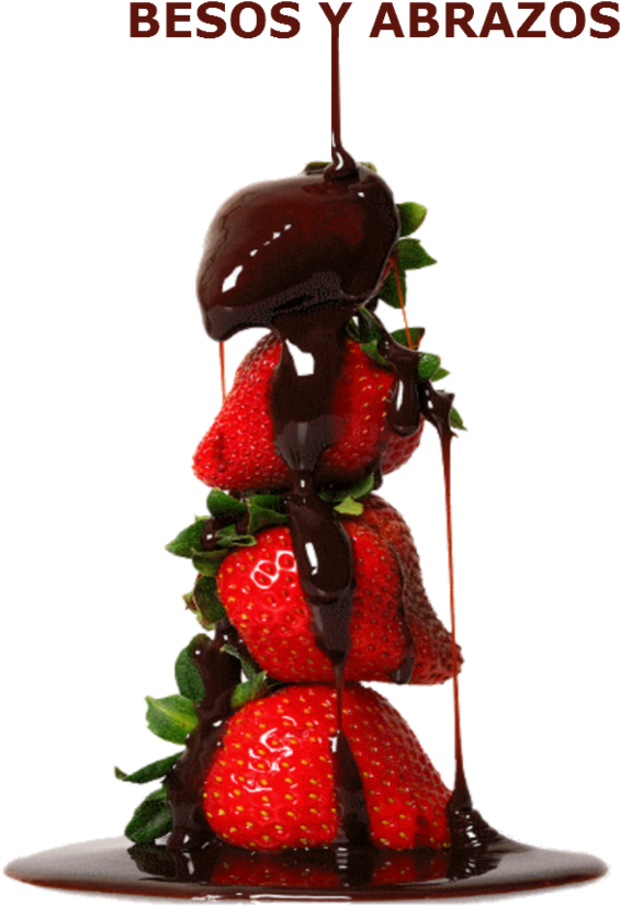 Chocolate Drizzle Strawberry Tower PNG