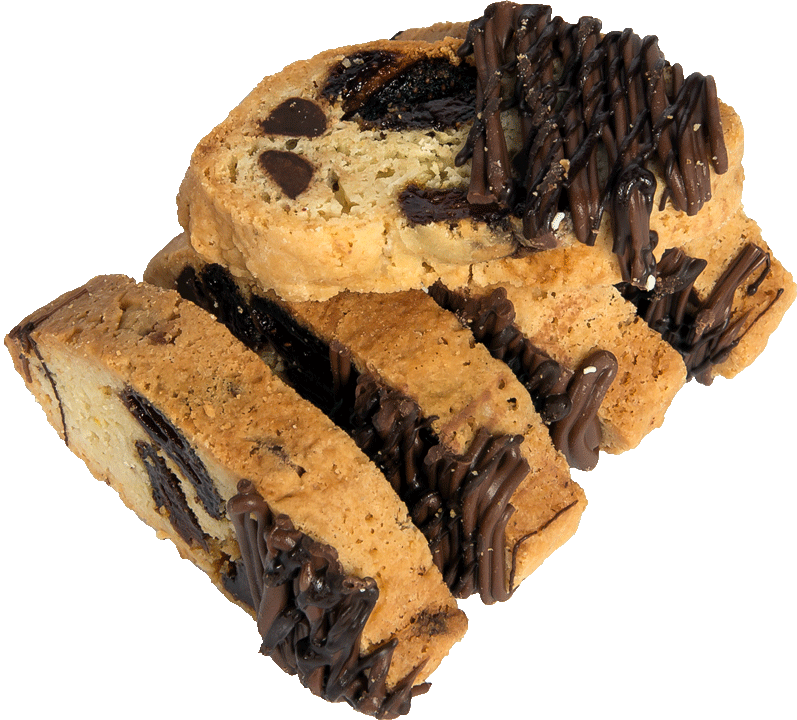 Chocolate Drizzled Biscotti Cookies PNG