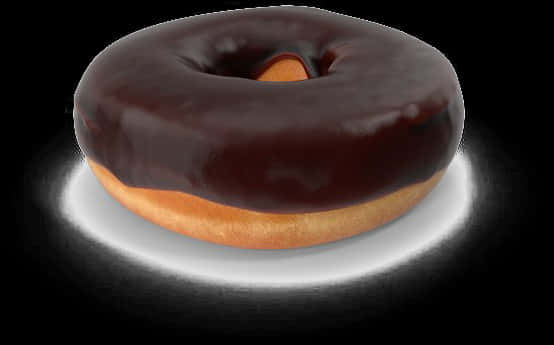 Chocolate Glazed Donut Spotlight PNG