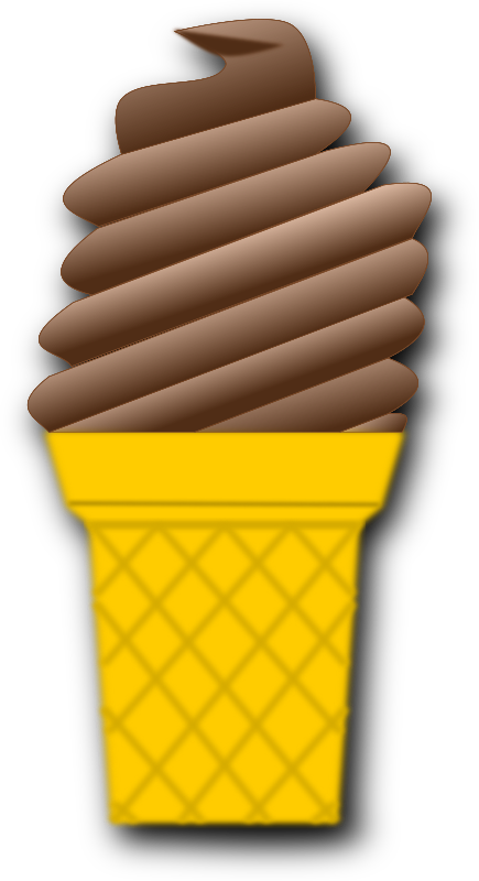 Chocolate Ice Cream Cone Graphic PNG