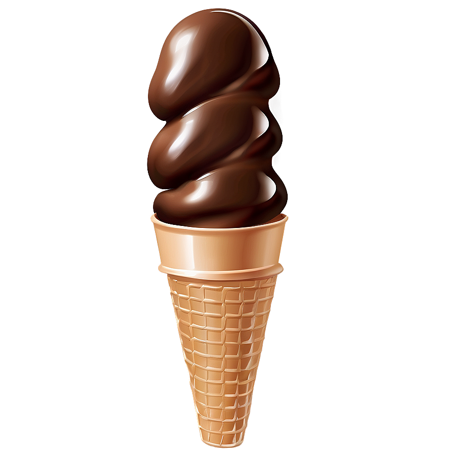 Download Chocolate Ice Cream Cone Png Mff | Wallpapers.com